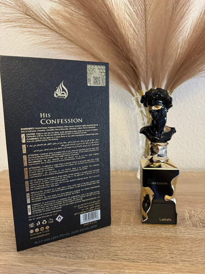 His Confession – Lattafa  Eau de Parfum Masculino (100 ml) precio por unidad